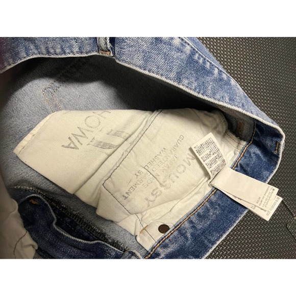 MOUSSY VINTAGE HOWA Japan made Comfort Light blue Distressed Jeans size 28 - Picture 6 of 10